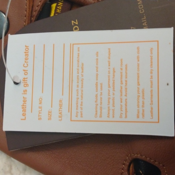 NWT Leather in Handz Brown Premium Leather Driving Gloves (Large) - Picture 8 of 12